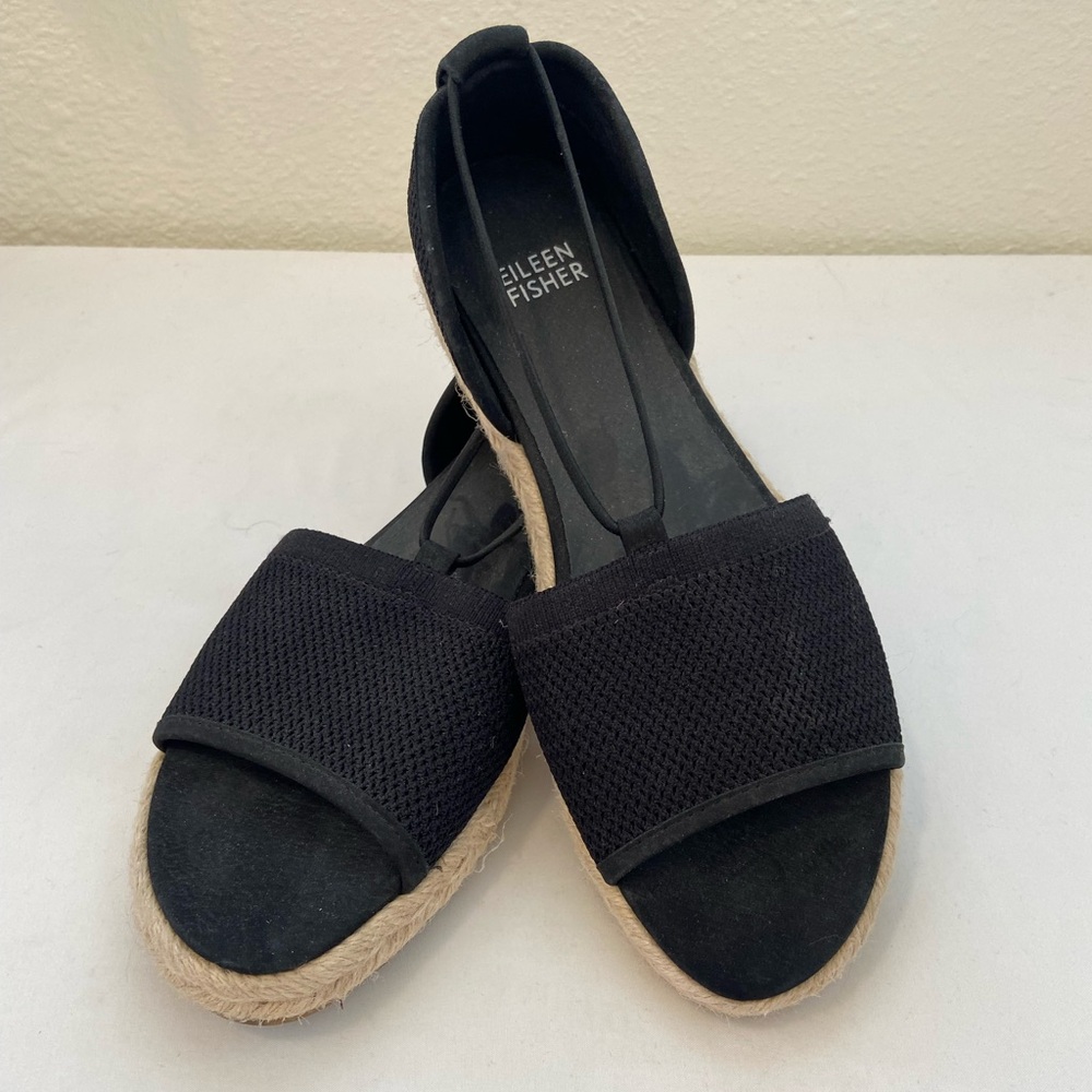 Eileen Fisher black espadrilles